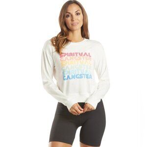 Spiritual Gangster Savasana Pullover — Rainbow Graphic Sweatshirt/Sweater